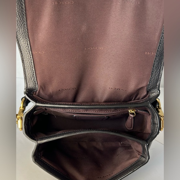 Coach Black Crossbody Bag with Gold Accents - Picture 6 of 10